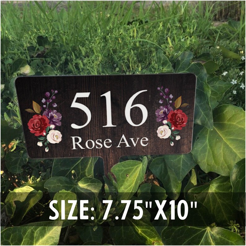 Address Sign Customize Garden Sign Personalized Garden Sign Etsy