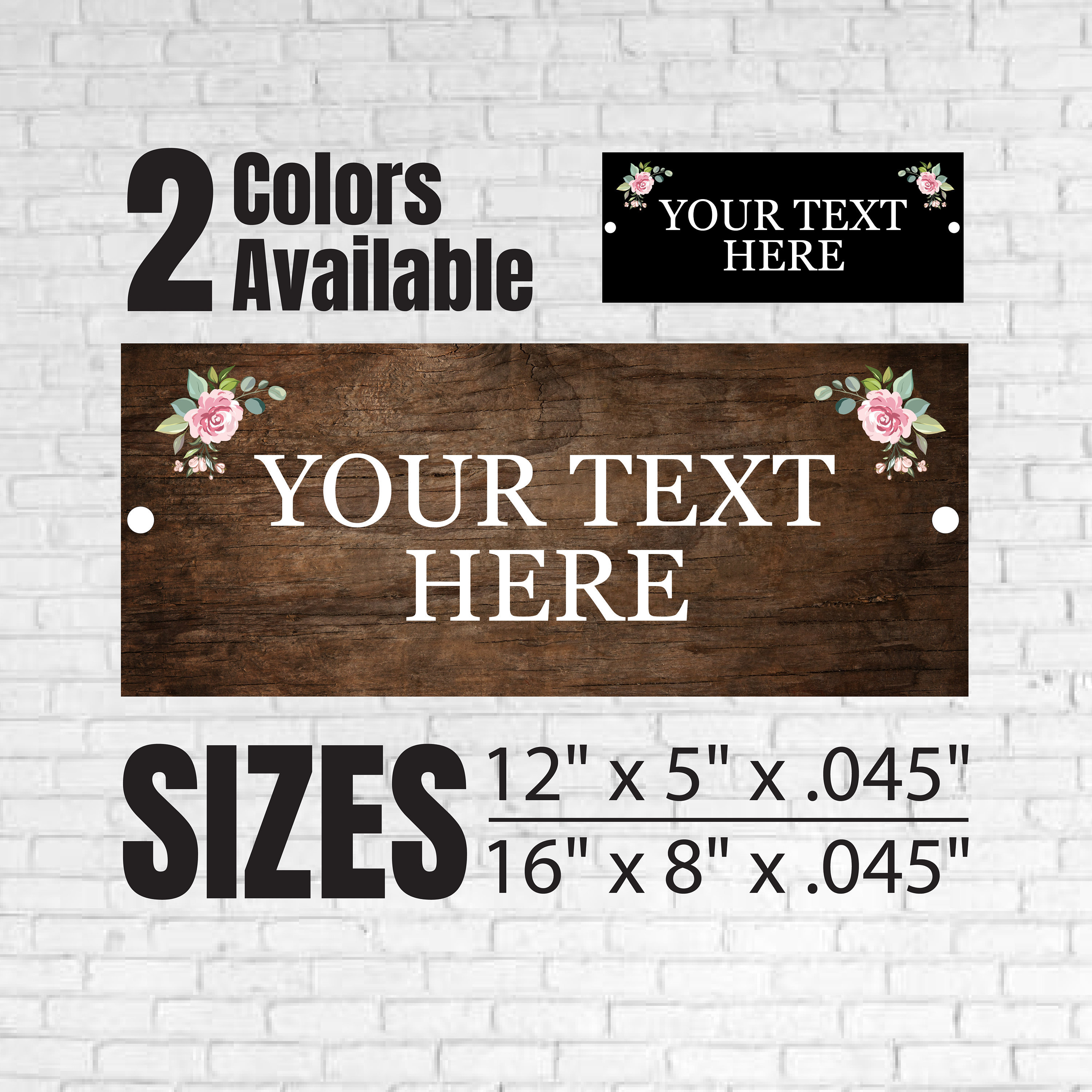 Personalized Custom Aluminum Metal Signs With Your Text Etsy UK