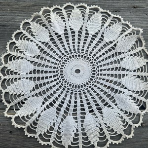 Vintage Lace Crochet Lace Doilies Doily Cotton Handmade Home Decor 14 inches