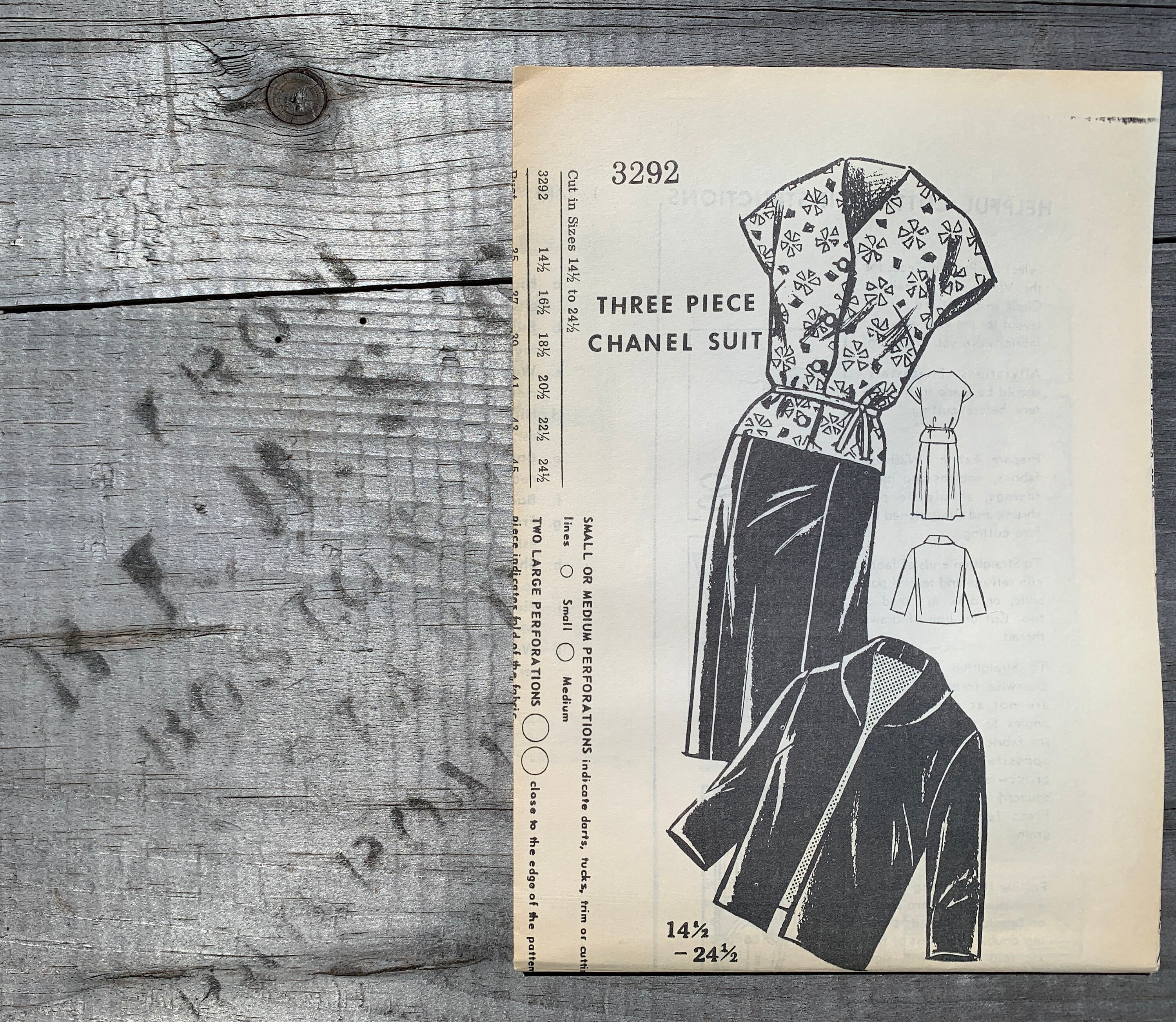 Vintage 1940's New Style Sewing Pattern 3292 Made in USA 