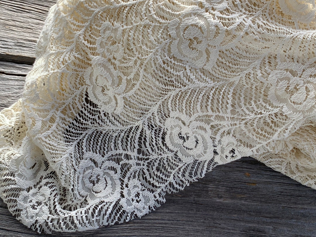 LACE COTTON Poly Blend Bridal Laces by the Yard 75 Percent Etsy