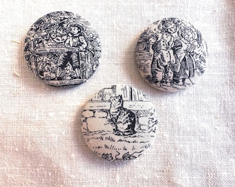 Lot De 16 Boutons Vintage Vert Veiné Noir - Diamètres 12 Et 18 Mm, Référence 1318, Occasion France