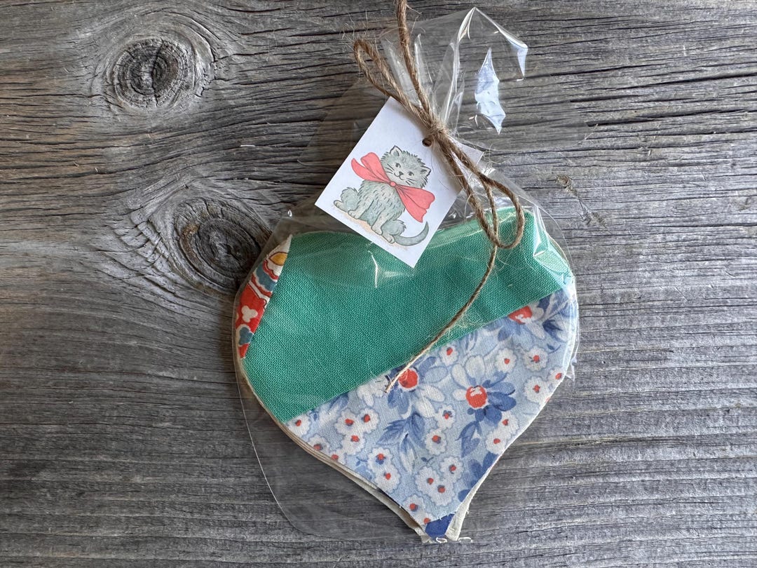 1930年代のヴィンテージキルト、ハンドメイド、アップサイクル、ハート