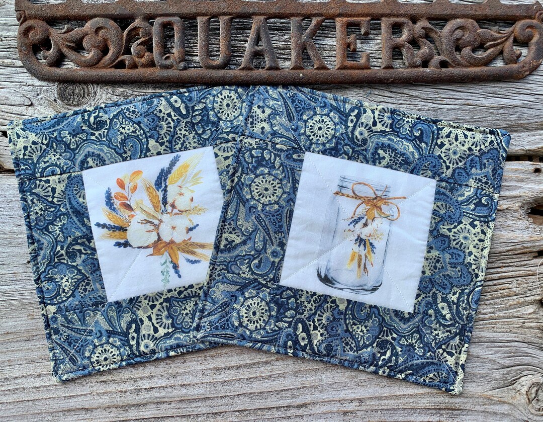 Handmade Hot Plate Pad Linen for Table Home Decor Canning Jar Etsy