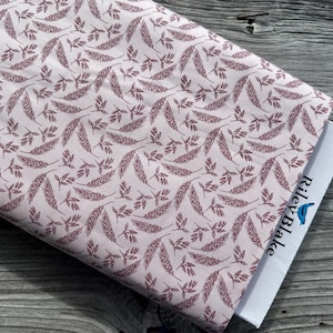 FABRIC A Walk on the Prairie by Modern Prairie for Quilting and Apparel Riley Blake Designs Wheat Pattern in Pink Maroon