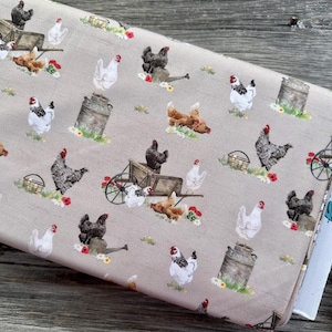 FABRIC Spring Barn Quilts by Tara Reed for Riley Blake Designs Chickens Fabrics Cotton for Quilting Crafts Sewing