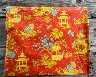BARN SALE Asian Home Decor Fabric 54&quot; Sold by the Yard Prewashed Cotton Material Precuts Lighter Color