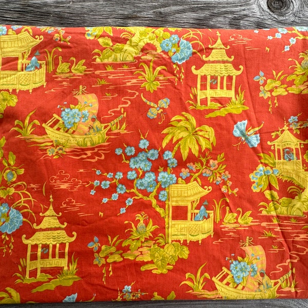 BARN SALE Asian Home Decor Fabric 54" Sold by the Yard Prewashed Cotton Material Precuts Lighter Color