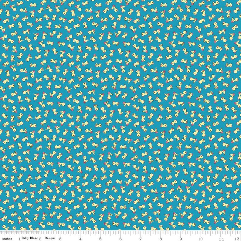 FABRIC Quilting Sewing Supplies CottonFabric PLAYTIME 30's Ducks Children's image 2