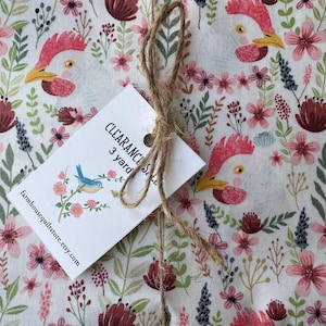 LIQUIDACIÓN DE TELAS 108 x 44 pulgadas Free Spirit Fabrics Mia Charro Chicken Floral Cotton