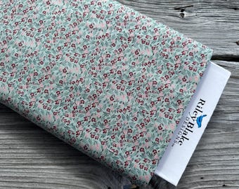 FABRIC A Walk on the Prairie by Modern Prairie for Quilting and Apparel Riley Blake Designs Floral Pattern in Sage Gray