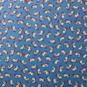 Fabric PLAYTIME 30&#39;s Ducks Children&#39;s Design by Lindsey Wilkes Animals Flowers Toys Cotton Fabric Riley Blake Designs