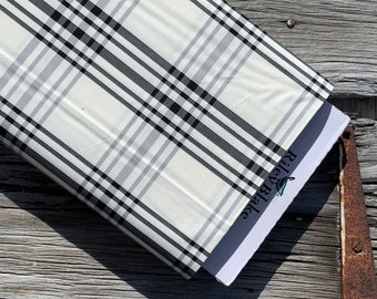 FLEUR NOIRE by My Mind's Eye for Riley Blake Designs Fabrics Cotton for Quilting Crafts Sewing Apparel CH12521 Black Cream Plaid