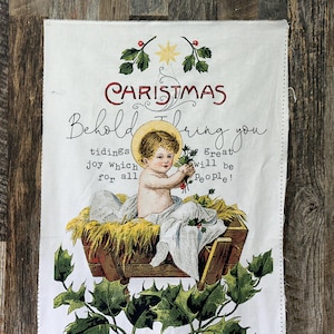ALL ABOUT CHRISTMAS Fabric QuiltPanel by J Wecker Frisch Vintage Patterns for Quilting Fabrics Cotton Sewing Riley Blake Designs 25 x44 inch