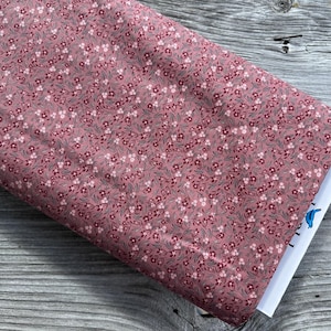 FABRIC A Walk on the Prairie by Modern Prairie for Quilting and Apparel Riley Blake Designs Floral Pattern in Pink Maroon