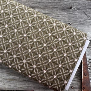 Fabric DANCING DAISIES Moss Green by Casey Cometti for Riley Blake Designs Fabrics Cotton for Quilting Crafts Sewing Apparel