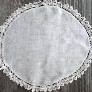 Vintage Lace Crochet Lace Doilies Doily Cotton Handmade 16 inches