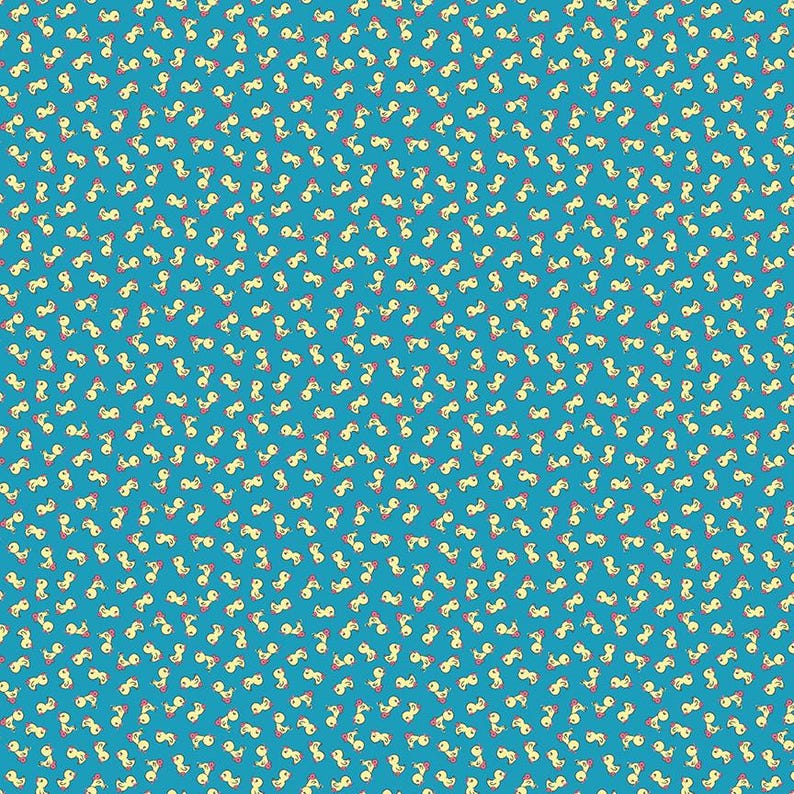 FABRIC Quilting Sewing Supplies CottonFabric PLAYTIME 30's Ducks Children's image 1