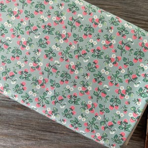 Tissu COQUELICOT COQUELICOT Fraises Collection Home Sweet Home Cottagecore de qualité supérieure