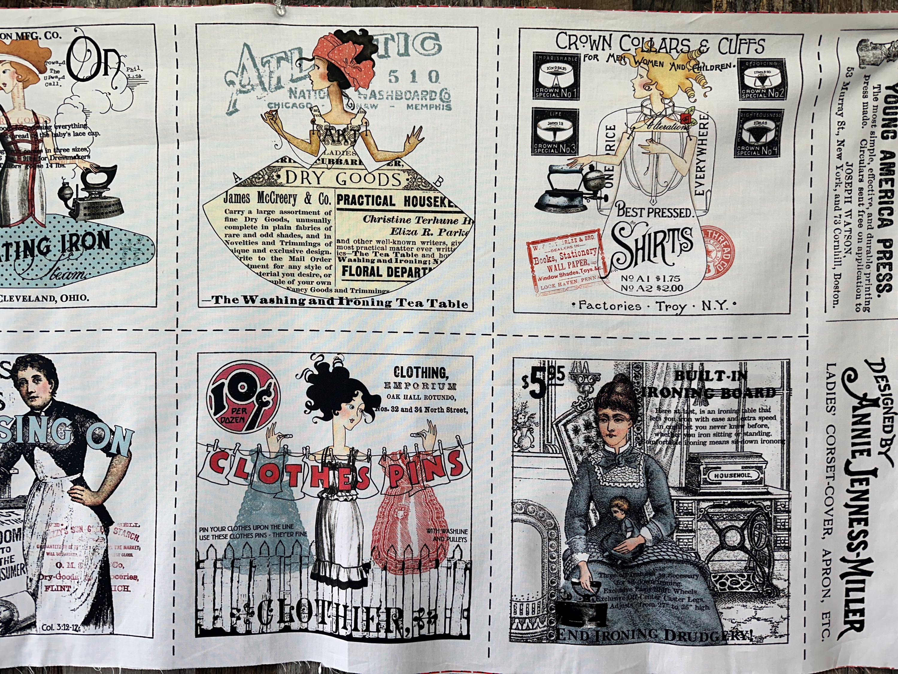PRESS ON Fabric Panel by J Wecker Frisch Quilting Sewing Supplies Riley ...