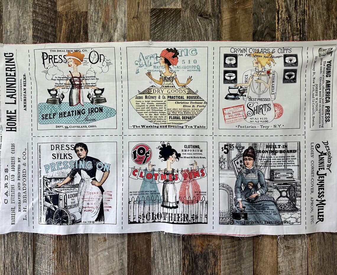 PRESS ON Fabric Panel by J Wecker Frisch Quilting Sewing Supplies Riley ...