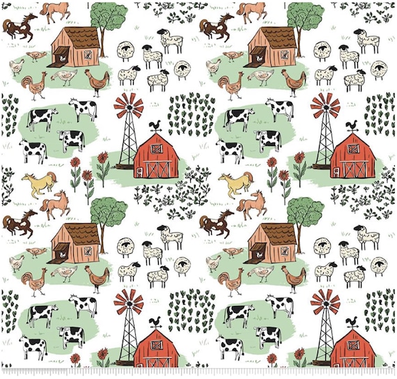 Farm Livin' Farmhouse Fabric Riley Blake Designs Quilting and Apparel Fabric