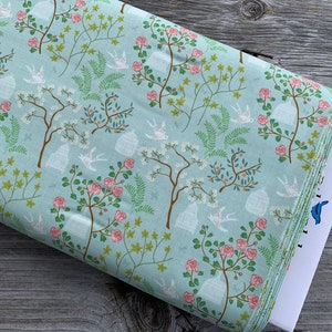 EMMA by Racheal Erickson from Riley Blake Designs Quilt and Apparel Fabric Spring Flowers Birds