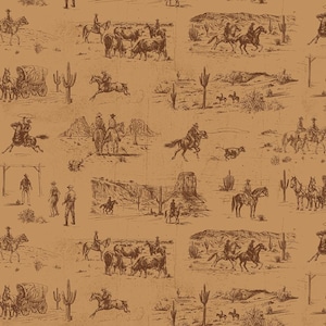 FABRIC Horses Western JOHN WAYNE American West Cowboys Riley Blake Fabrics Quilting Sewing Supplies