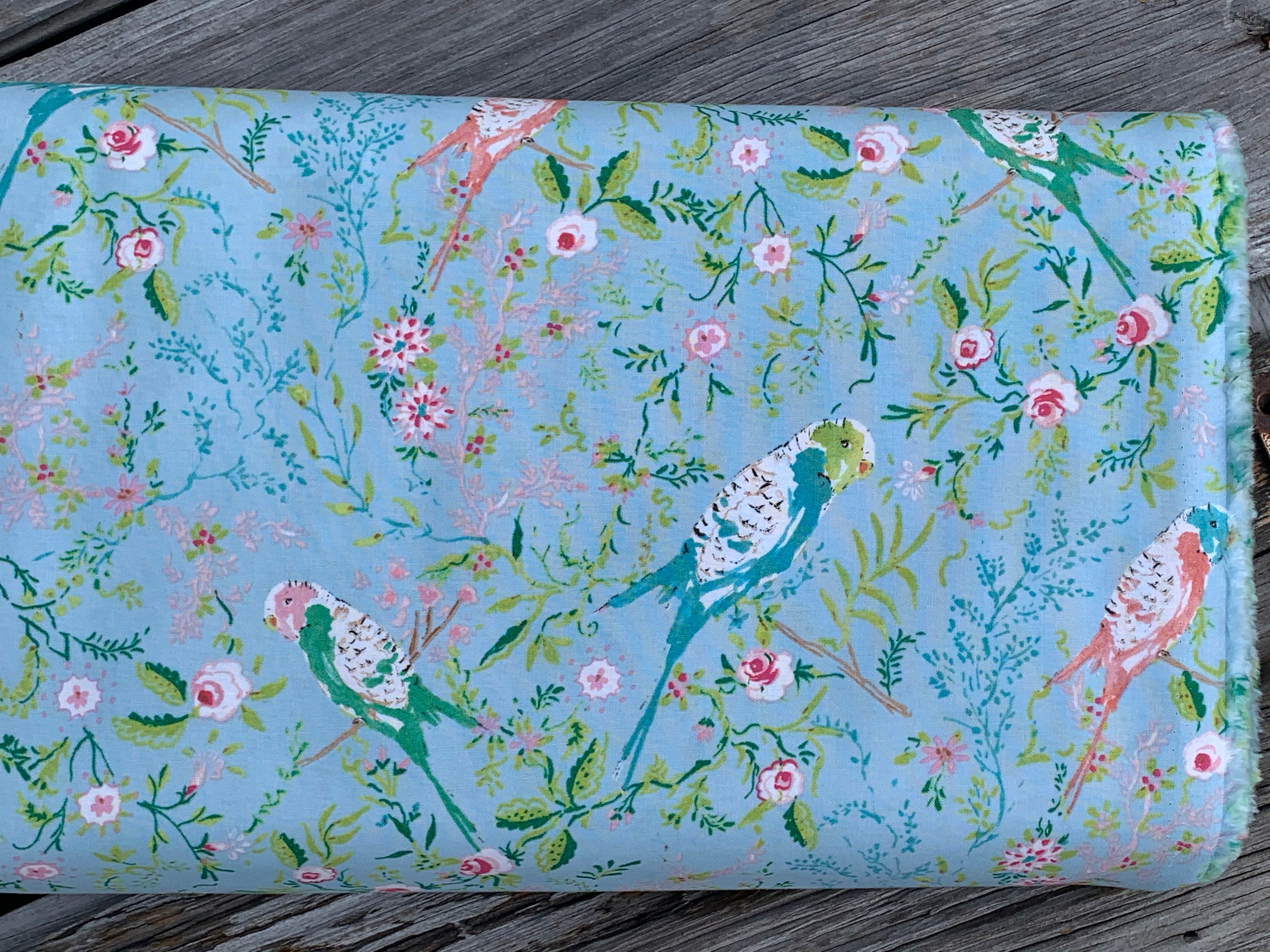 Free Spirit Fabrics Adelaide Grove by Dena Designs Parakeet Etsy