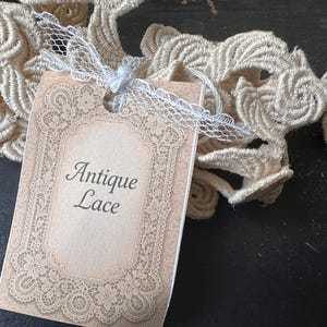 VINTAGE and NEW LACE Antique Cotton Heirloom Laces Size 34x1.25 inches