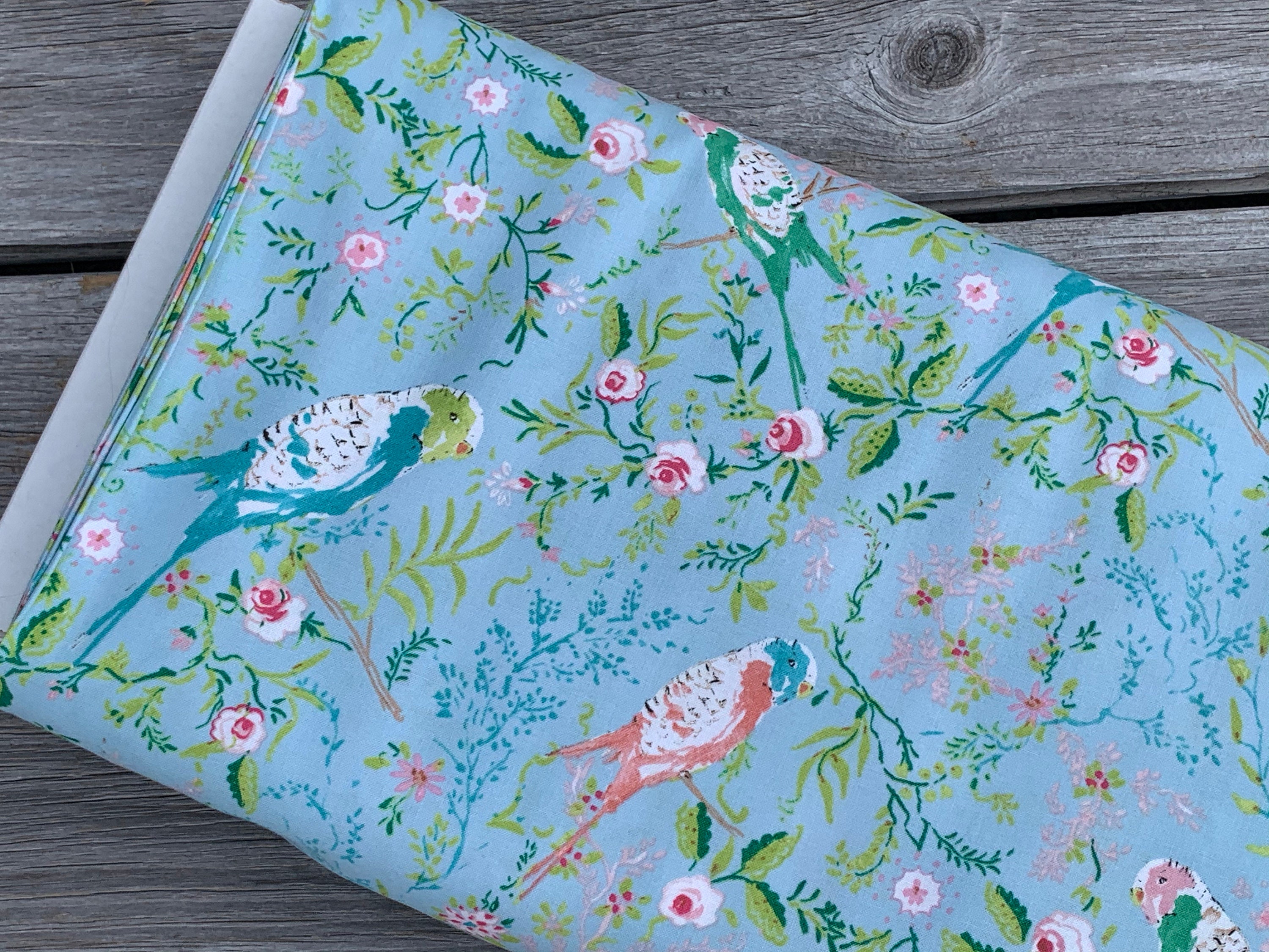 Free Spirit Fabrics Adelaide Grove by Dena Designs Parakeet Etsy