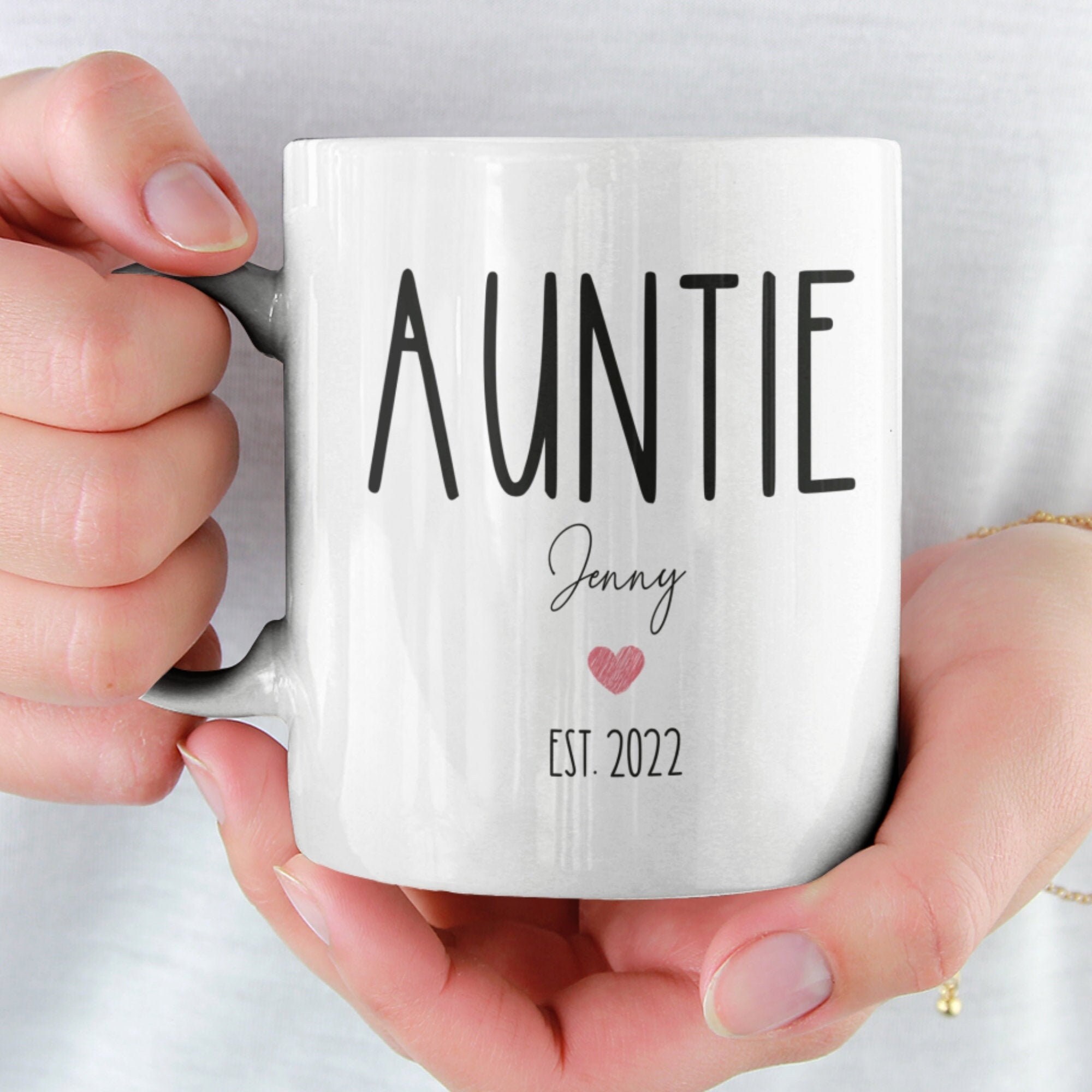 Auntie Est Mug Auntie Gift 2022 New Aunt Auntie Etsy