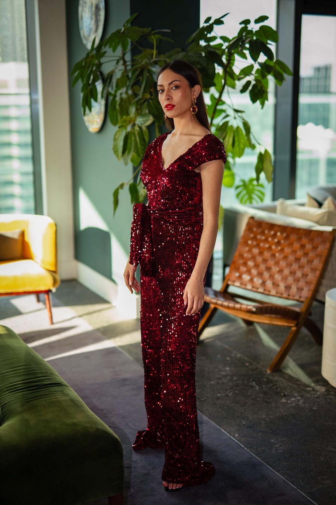 Seraphina Wine Jumpsuit main image 0