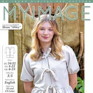 S1317 Blouse Abbey PDF pattern + Tutorial