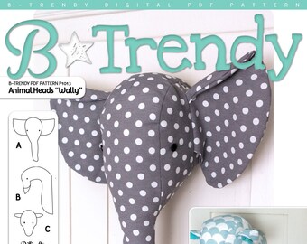 Animal Heads WALLY PDF Pattern + Tutorial