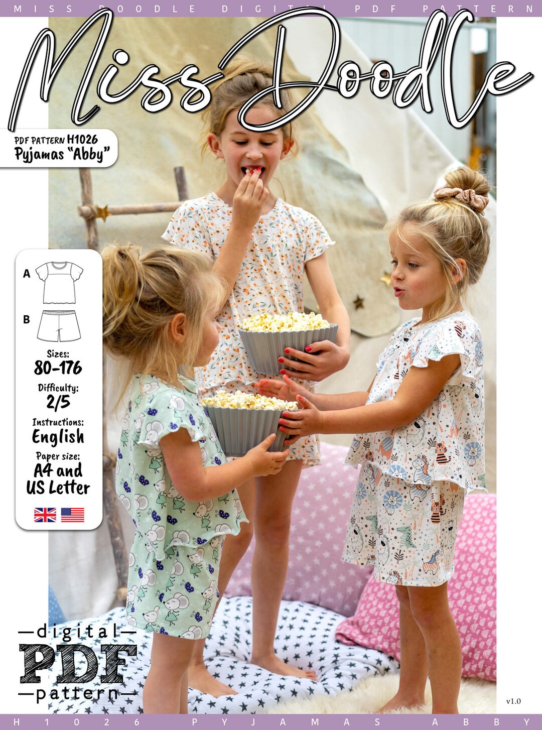 Pyjamas Abby PDF Pattern - Etsy