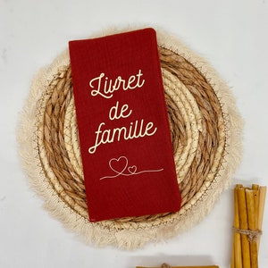 Personalized family booklet protector in OEKO TEX double cotton gauze image 5