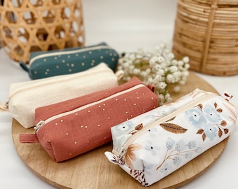 Customizable pencil case in double cotton gauze