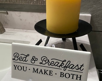 Bed and Breakfast sign/Bed and Breakfast ceramic tile/Home Decor/Guest Room sign