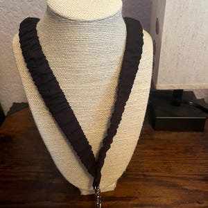 Scrunchie Lanyard Black/Breakaway Lanyard/ID Badge Holder