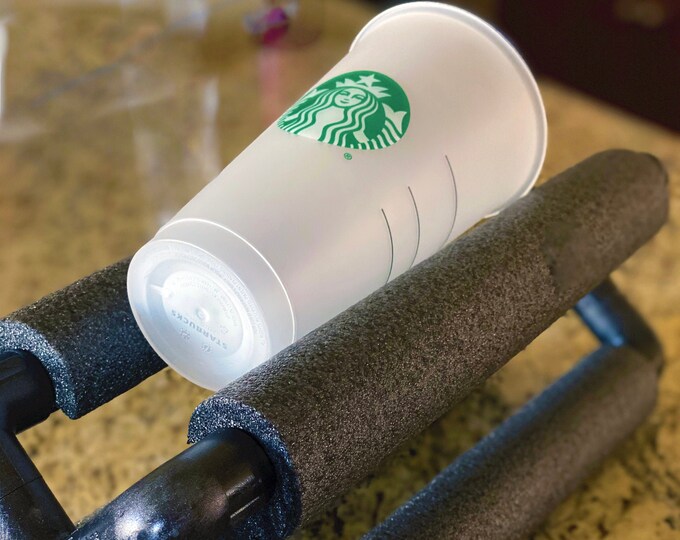 Cup Cradle, Epoxy Cup Holder, Starbucks Cup Holder,foam Holder, Pvc Pipe Cup Holder, Black Pvc