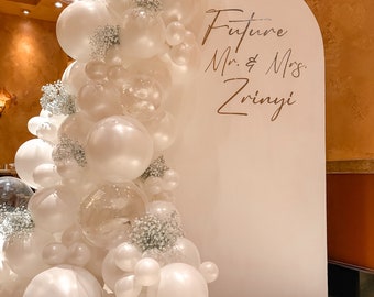 Pearl Balloons DIY garland, White balloon arch, Bachelorette , white bridal balloons, bridal shower balloons, wedding arch, Bridal Party,