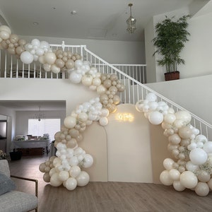 Neutral White DIY balloon kit, boho color balloon garland, white and beige balloon color kit, bohemian balloons, wedding balloon kit