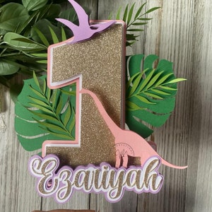 Girl Dinosaur cake topper, Girl Dinosaur party decor, dinosaur party decor, girl dinosaur, dinosaur cake, dino party, boho dinosaur, decor