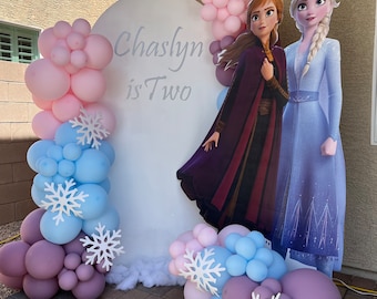 Frozen Balloon Garland Kit, Ice Theme Party Decor