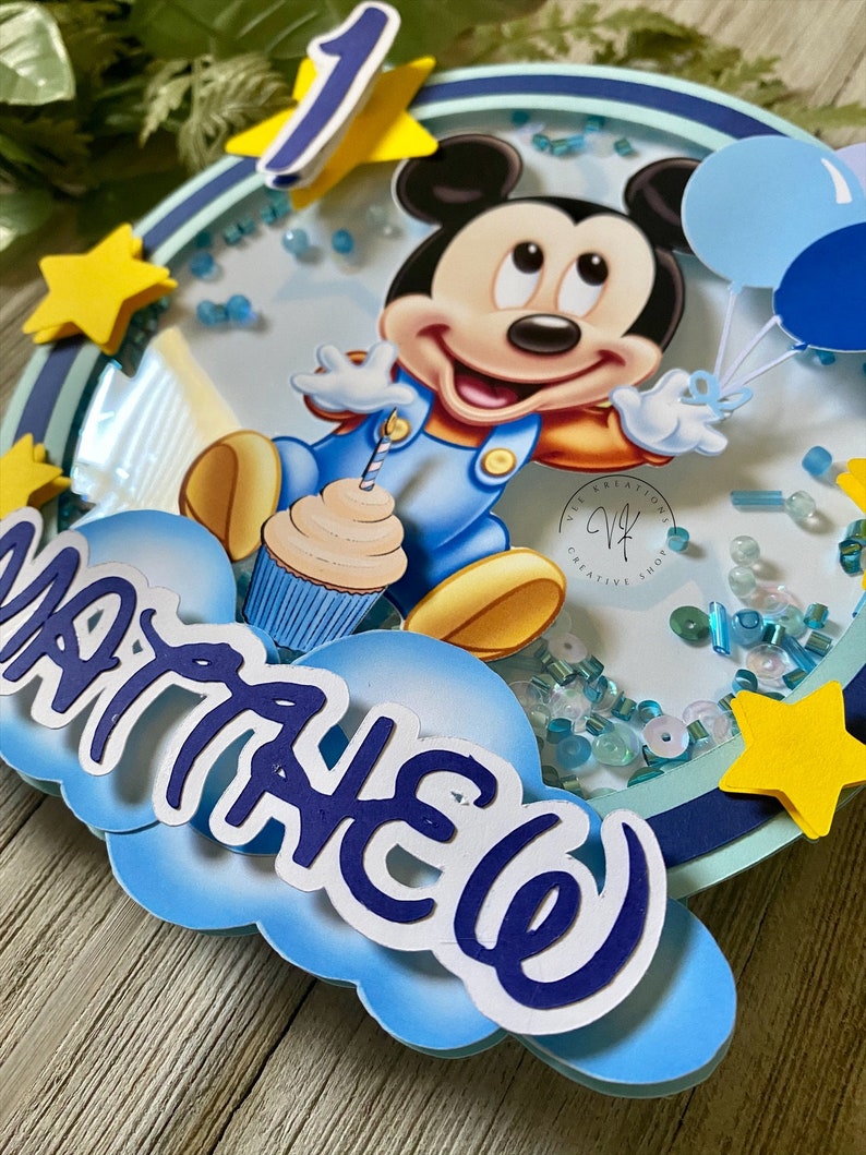 Adorno para tarta de Mickey Mouse bebé, Mickey Mouse bebé, Mickey Mouse