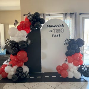 Two fast balloons, race car balloon garland, two fast birthday,racecar birthday balloons, car balloon garland, two fast balloon garland