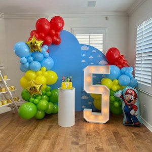 Globos de mario, globos de super mario, globos de mario kart, decoración de fiesta de mario, decoraciones de super mario, decoraciones de fiesta de mario kart