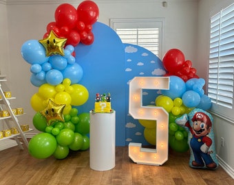 Mario balloons, Princess Peach Balloons, super mario balloons, mario kart balloons, mario party decor, super mario decorations, Peach Decor