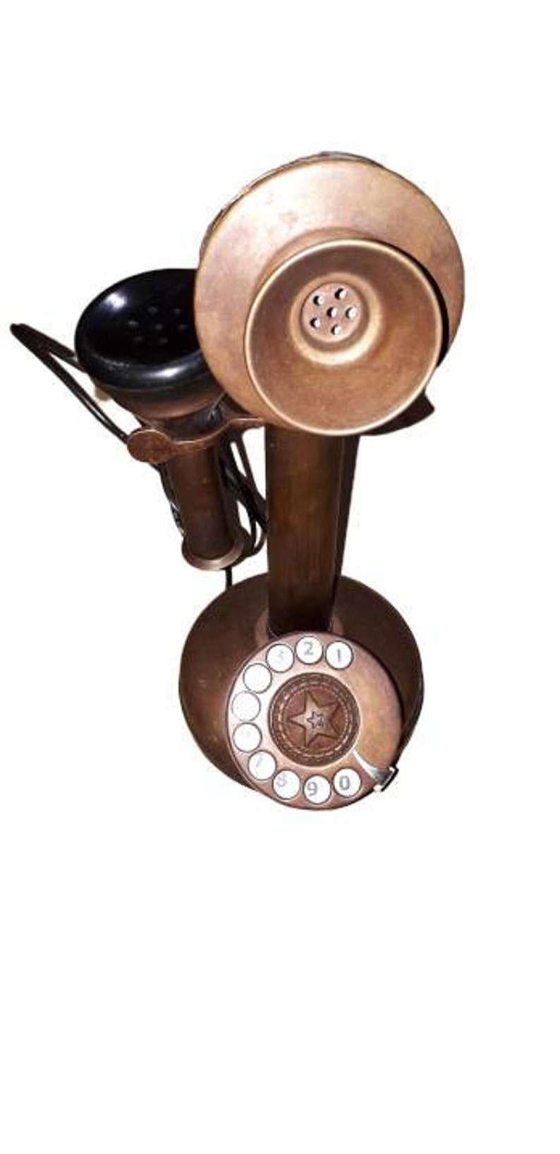 Brass Antique Vintage Candlestick Telephone Kellogg Switchboard